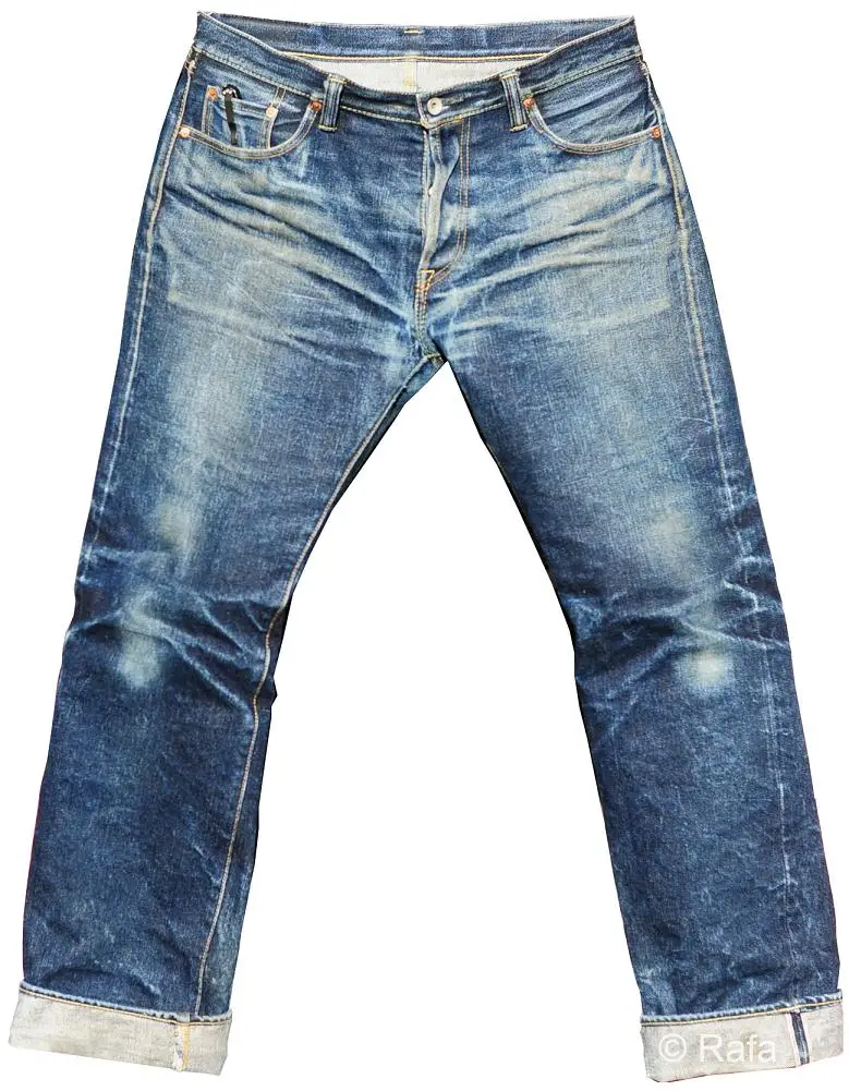 Custom High Quality Vintage Wash Distressed Japanese Selvedge Jeans