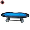 Luxury Texas poker table with rivet and stainless steel leg Baccarat Poker chips Customize electronic LED Casino supplies