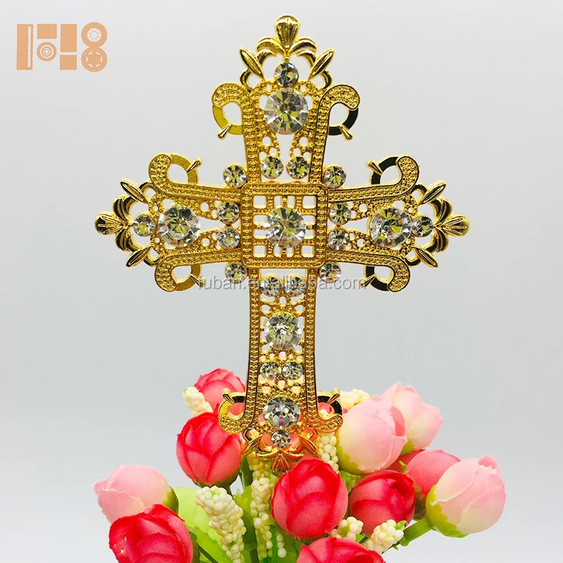 DIAMANTE CROSS Cake Topper PICK COMMUNION CONFIRMATION SPARKLY BLING SHINEY 