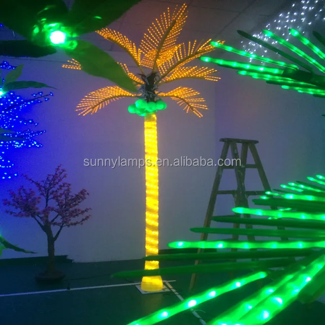 3meters Large outdoor artificial trees led coconut palm tree light