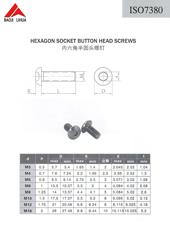 M3 M4 M5 M6 M8 M10 GR2 GR5 torx head Titanium screws for bicycle