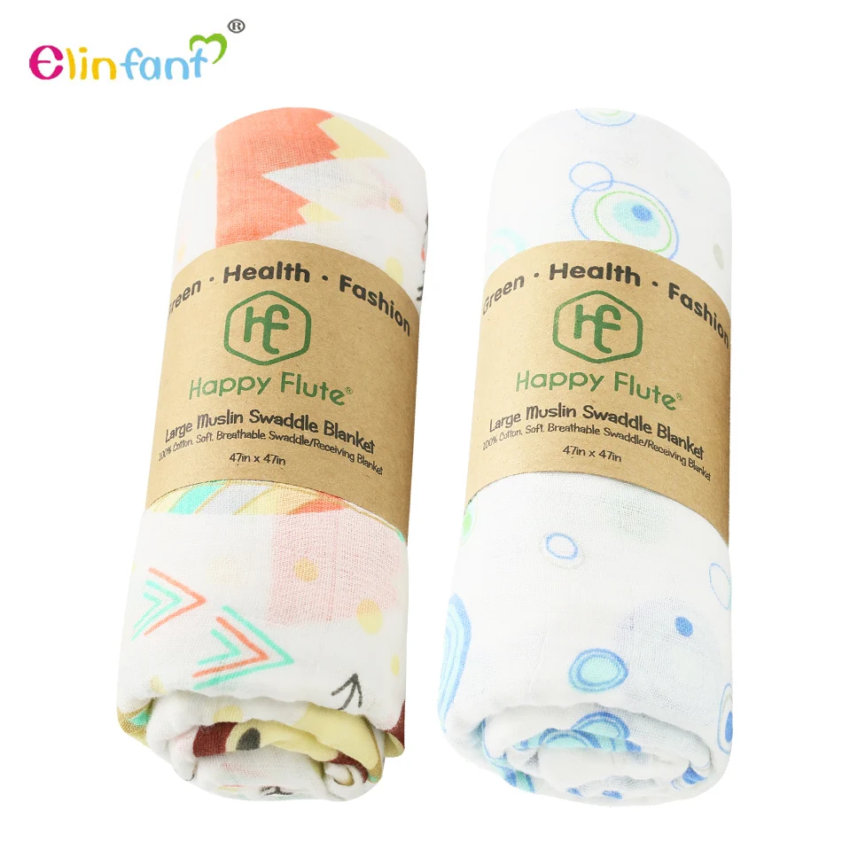 

Elinfant muslin blanket baby swaddle cotton towel, Custom color