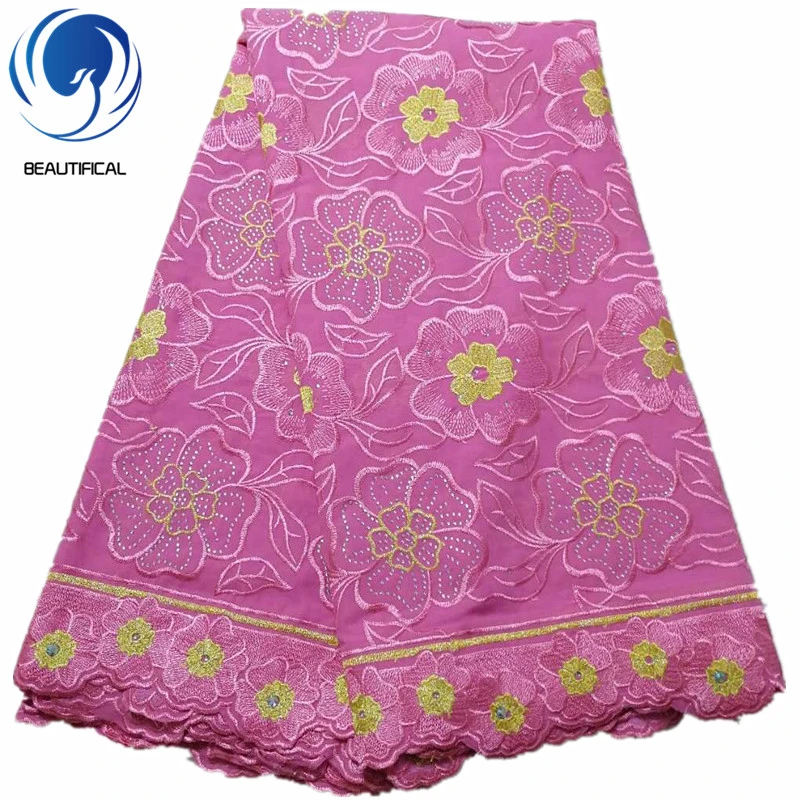 

Beautifical nigerian swiss lace fabric dry lace for clothes 2019 african fabric swiss 5 yards ML2R140, Can be customized