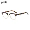 Half Frame Vintage Colorful TR90 Eyewear Unisex Reading Glasses Frame For Man