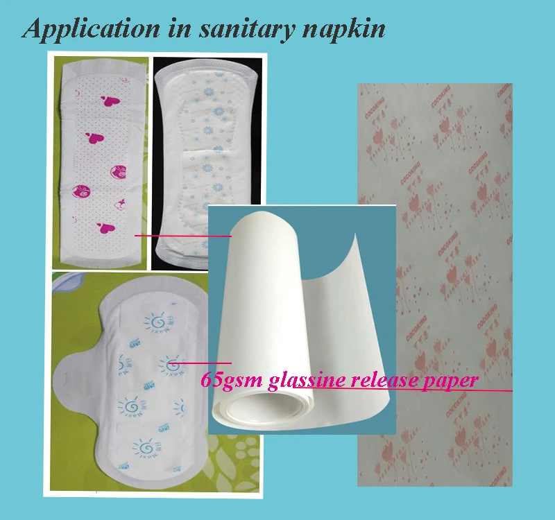 White silicone coated glassine paper in roll
