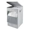 wholesale foldable folding cardboard dirty easy open hamper baby laundry hamper box with lid