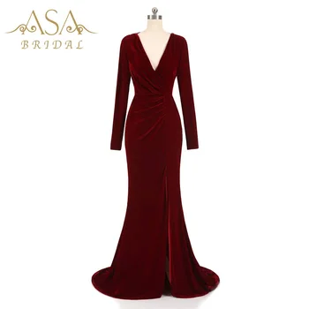 mermaid gown long sleeve