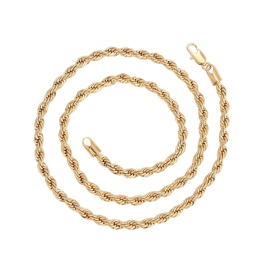 45452 xuping jewelry 18K gold plated men's chain necklace