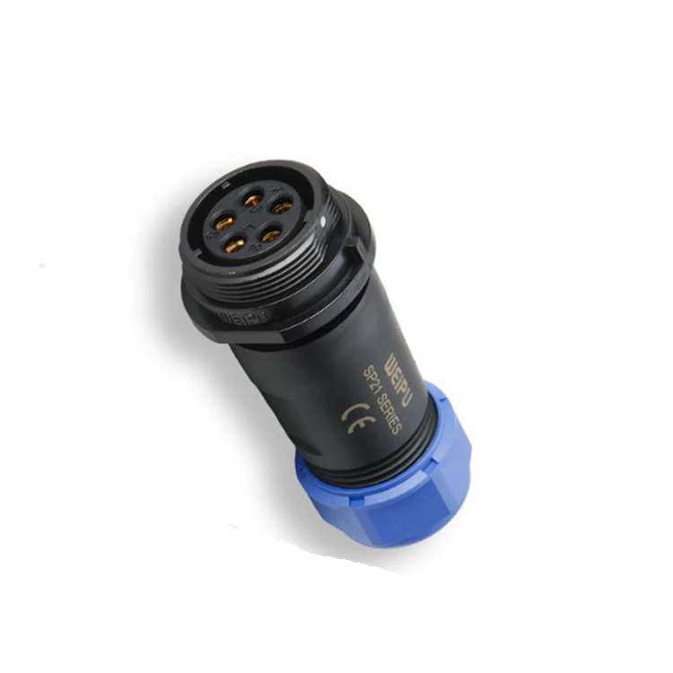 

Weipu IP68 SP21 series threaded female SP2111 plastic 2 3 4 5 7 9 12 pins in-line ip68 weipu sp21 cable connector