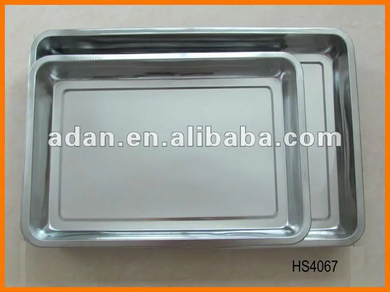 Hs4067 Stainless Steel Square Tray,7cm Height Baking Tray And Serving ...