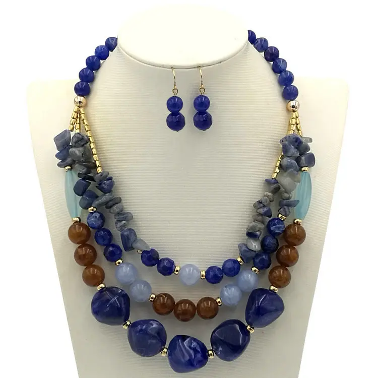 

New fashion colorful acrylic stone alibaba costume brazilian jewelry set, 4 colors