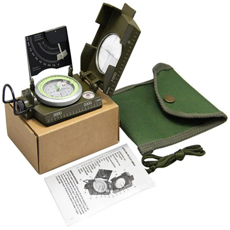 
Military Compass Outdoor Camping Equipment 4074,Clinometer Compass with Glass and Paper box packaging 