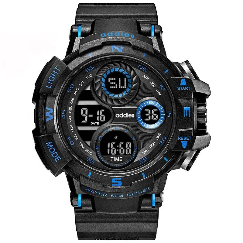 

In Stock Men Military Sports Watch Black Gold Luminous Montres Homme Gros