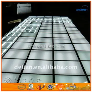 Portable Lighting Exhibition Raised Floor With Glass Platform For