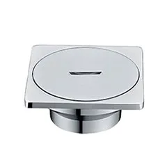 Luxury square design hotel gold plated floor drain with strainer