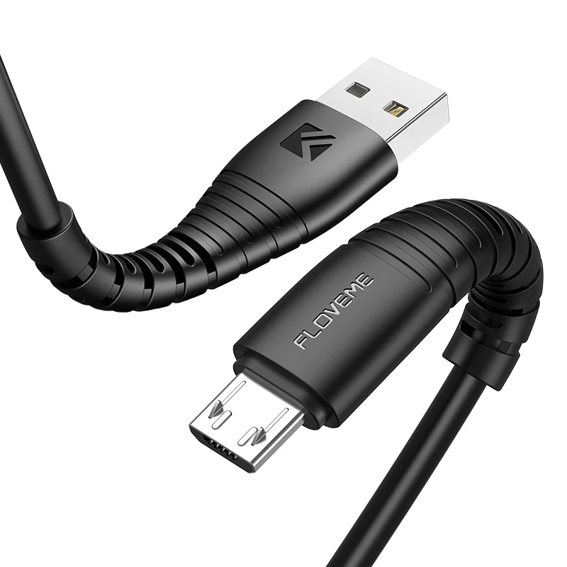 

Free Shipping 30cm FLOVEME Basic Micro USB Cable 2.4A Charger Data Sync Mobile Phone Cables