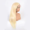 Private Label Burmese Kinky Curly Hair Middle Part Extra Long Blonde Lace Wig With Bang