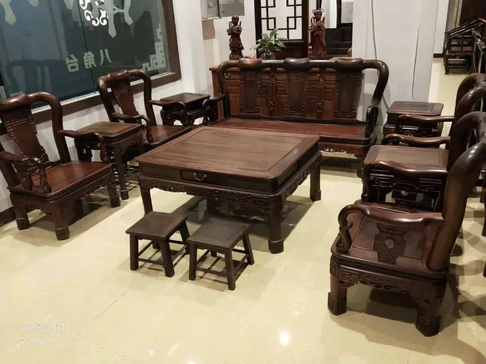 A0019 Chinese Antique Wing Style Solid Rosewood Table With Drawer