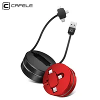 

Cafele Customized Logo 3 in 1 Multi Usb Retractable Charging Cable 2.1a Fast Charing Data Transfer Usb Cable