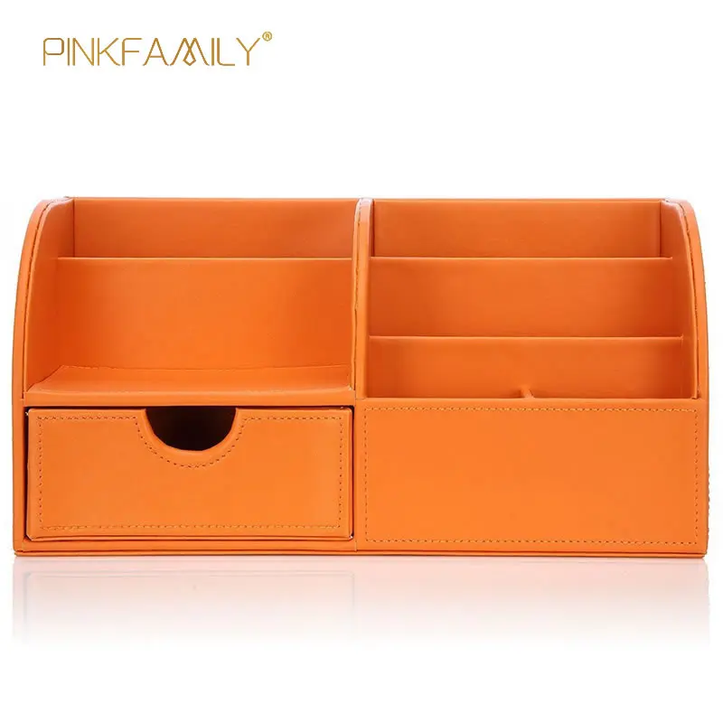 White leather multi-functional vinyl record office storage box