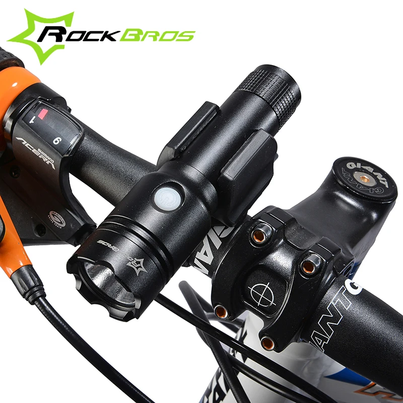 

ROCKBROS Waterproof LED Bike Bicycle Front Head Flash Light, Black