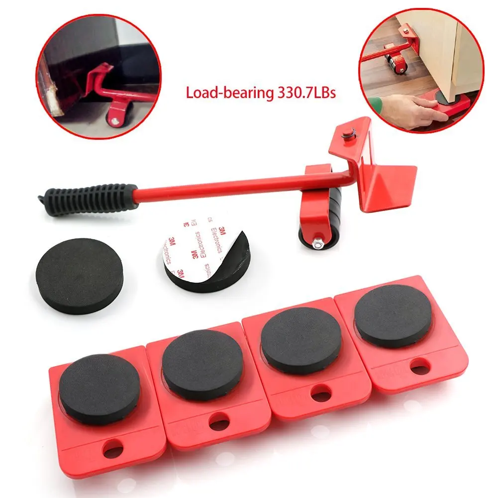 Furniture Lifter And 4 Pcs Mover Rollers Heavy Furniture Roller Move Tools