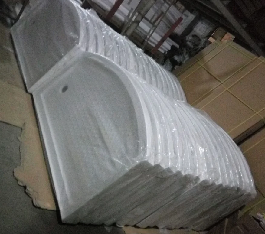 hot sale Acrylic flat irregular porcelain Shower tray for shower enclosure