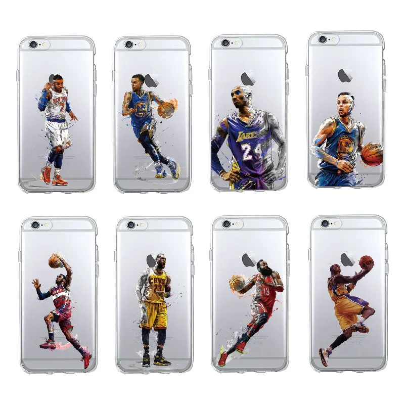 

For iPhone 12 Mini 11 Pro Max 7 7Plus 6S 6Plus 8 8Plus X XS Max Sports NBA Stars Kobe Bryant soft TPU Phone Case Fundas
