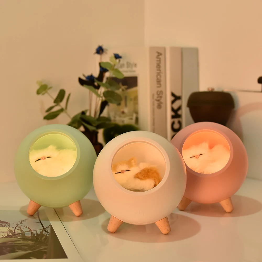 small new USB rechargeable cute pet cartoon mood night light LED for children