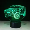 R034 digital illusion 7 colors changeable acrylic 3d led night light