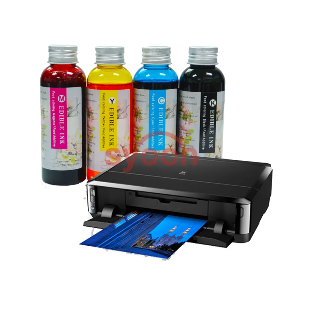 Details about   4color /set Edible Ink for Canon for HP for Epson Printer Food Ink Cake Coffee 