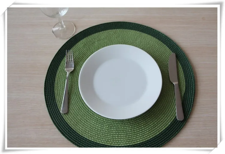 Wholesale Cheap Plastic Table Decoration Placemats Woven Pp Round