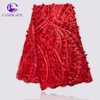 2018 Floral Embroidered Tulle Fabric 3D Flower Lace with sequin for woman