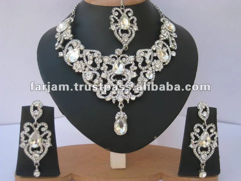 Indian Designer Silver Bridal Jewelry 