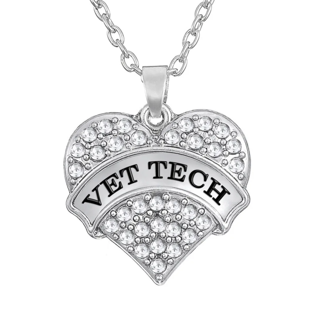 

Alibaba Wholesale Vet Tech White Crystal Heart Pendant Necklace, Picture