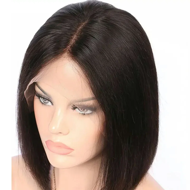 

Bob Short Haircut Full Lace Wigs For Black Women 100% Brazilian Human Hair With Baby Hair, N/a