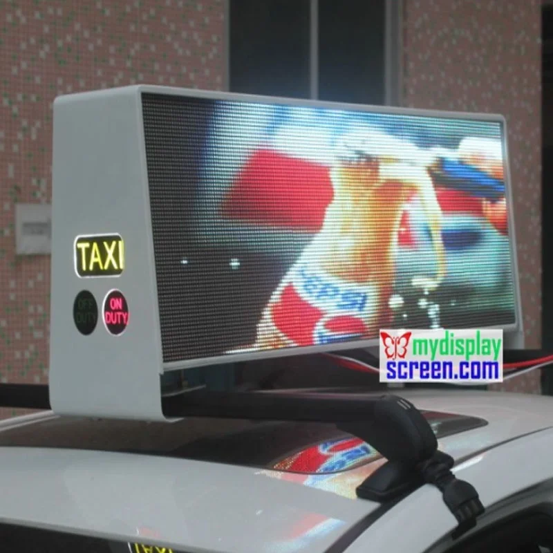 3G/4G Wifi ,USB double side fullcolor advertising led sign  taxi top  led display waterproof