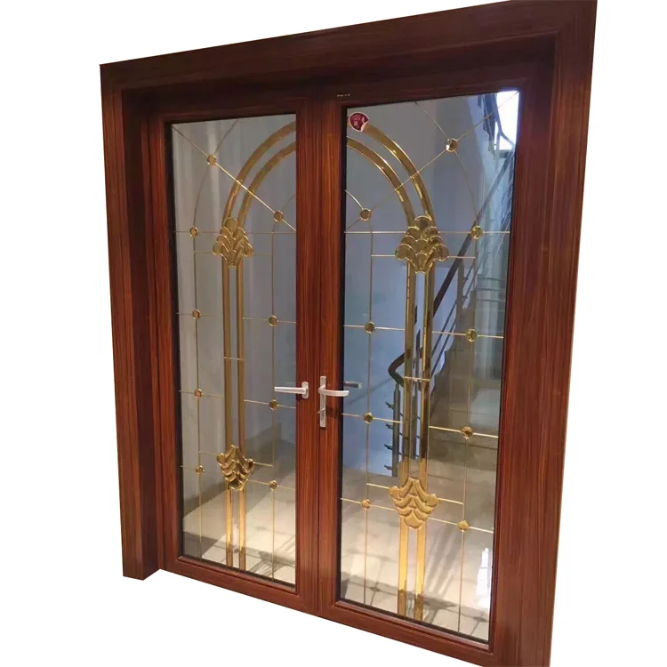 Modern luxury aluminium profile used exterior french doors for sale