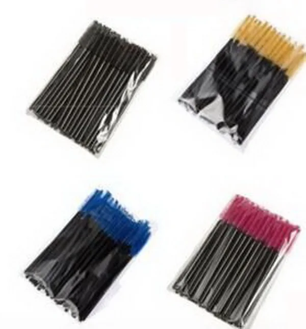 

Hot Sale Make Up Pink One Off Eyelash Brush Mascara Wands Brush, Pink head+ black plastic handle