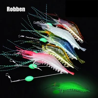 

Amazon 9cm 5.2g Lure With Hook Swivel Artificial Silicone Freshwater Saltwater Bass Trout Soft Fishing Luminous Shrimp Lure