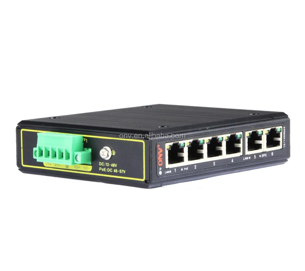 

10/100m 6 port Industrial POE Switch 48v for Mikrotik wifi AP Router