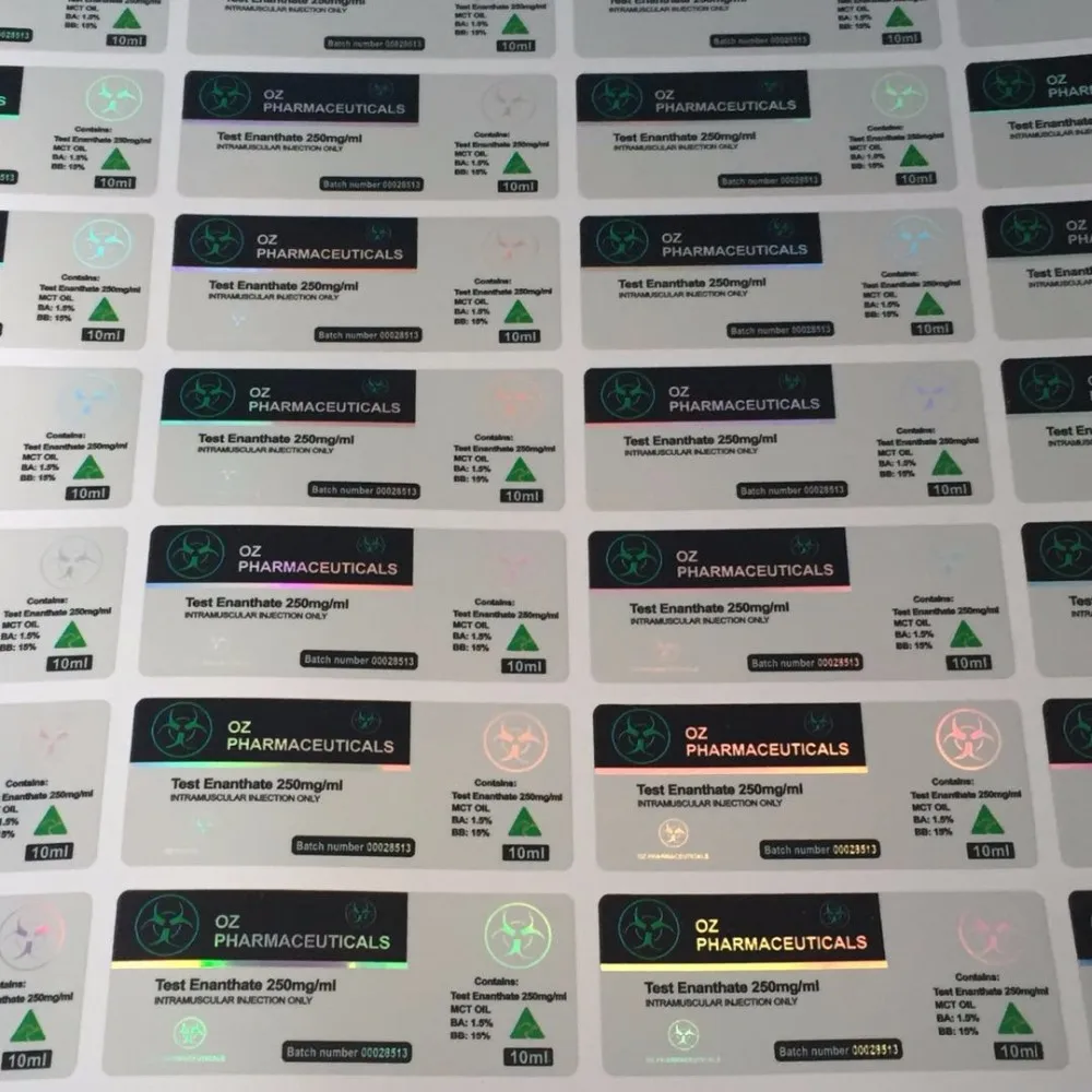 Custom 10ml 20ml 30ml 50ml Hologram Vial Bottle Sticker Labels Buy