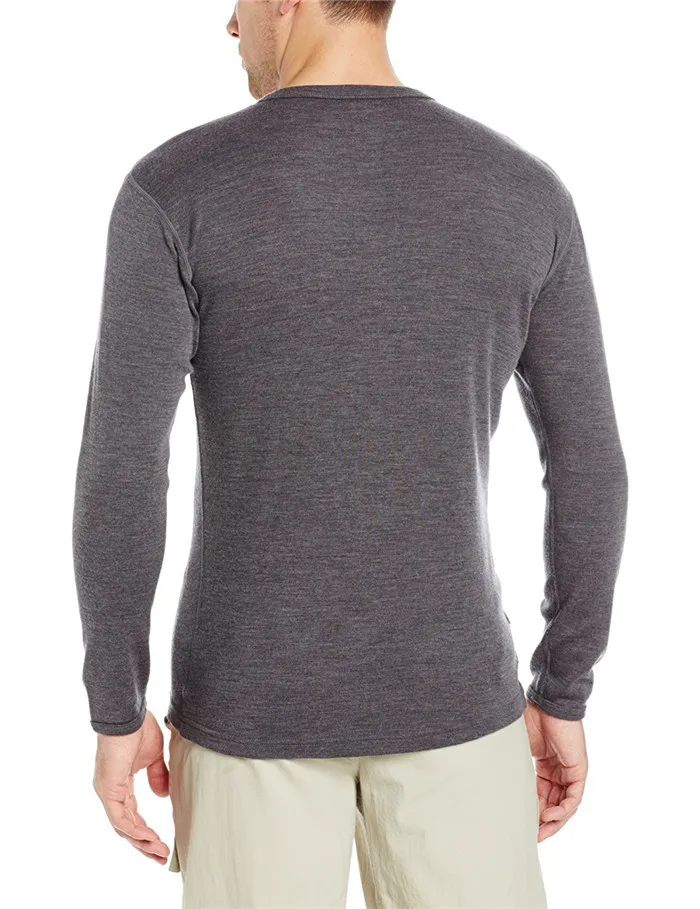 Mid Weight Merino Wool Tshirt Blank Merino Wool Shirt Long Sleeve Mens ...