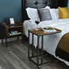 Wholesale Occasional Furniture Iron And Wood Side C Tray Table Rolling C End Table