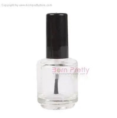 1pc Empty 15ml Transparent Bottle Brush Nail Art Polish Storage Container 4698