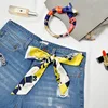 Decorative binding bag handle scarf thin narrow ribbon belt lady silk scarf