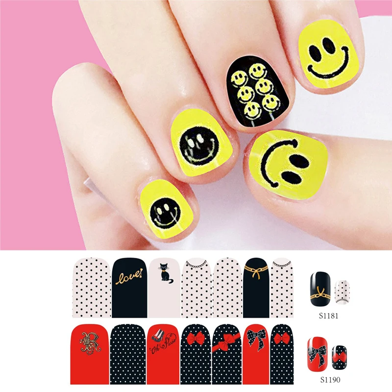 Kids Cute Candy Custom 100 Real Nail Polish Children Nail Art Stickers