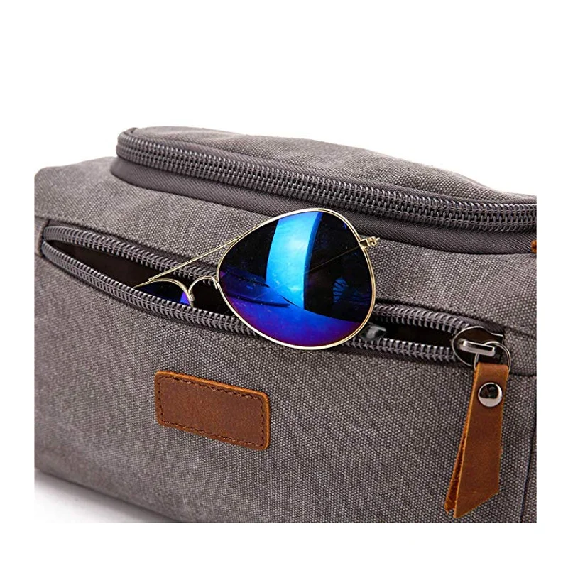 Tsa Approved Makeup Organizer Eco Friendly Canvas Shaving Dopp Kit