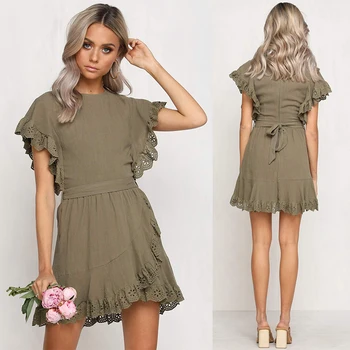 khaki summer dress