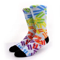 

KANGYI custom 360 digital printing socks fashion color 3D printed socks for men